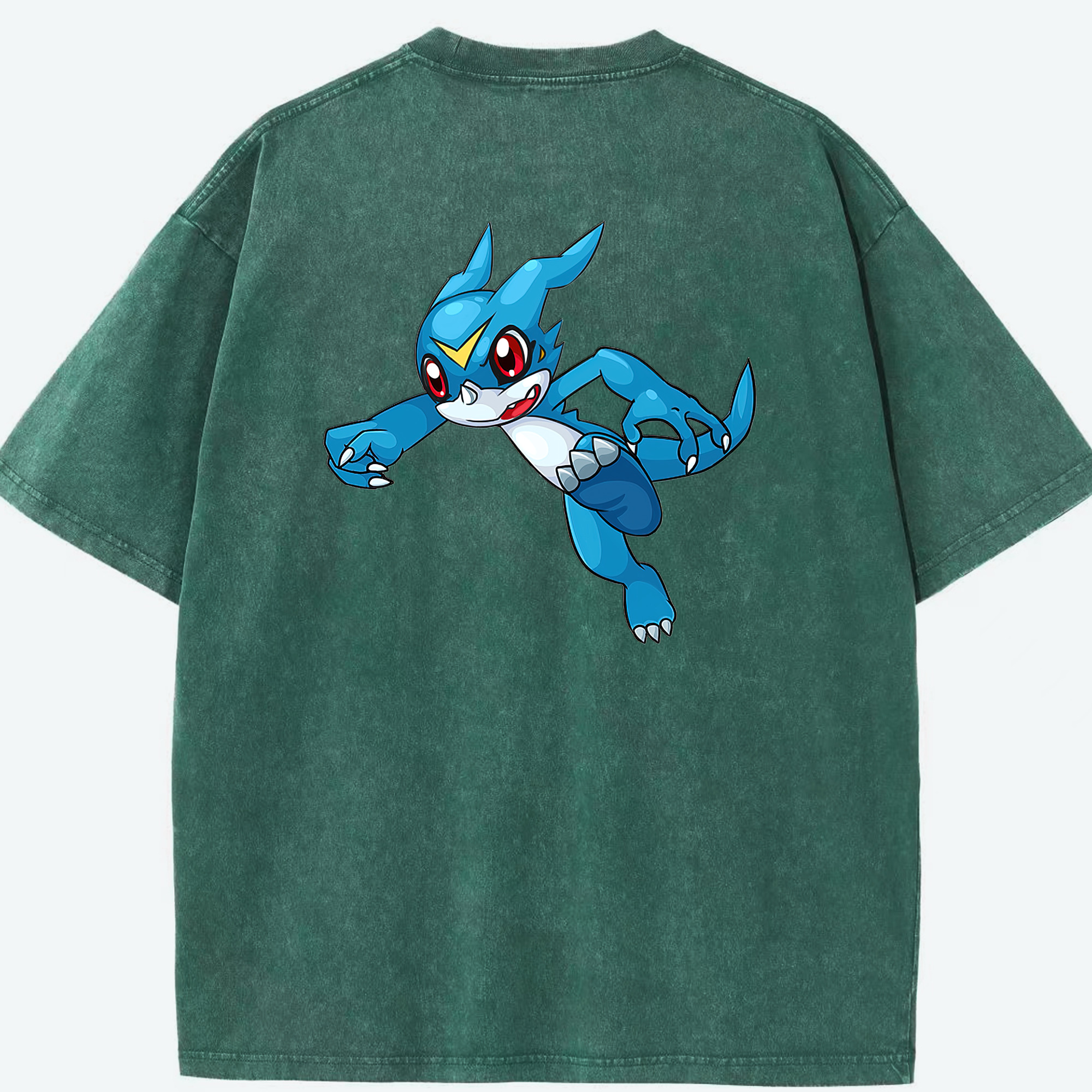 （画像用） Digimon デジタルモンスター/デジモン 綿100% ヴィンテージ風 半袖Tシャツ（背面プリント）